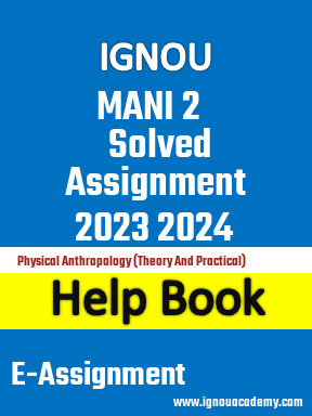 IGNOU MANI 2 Solved Assignment 2023 2024